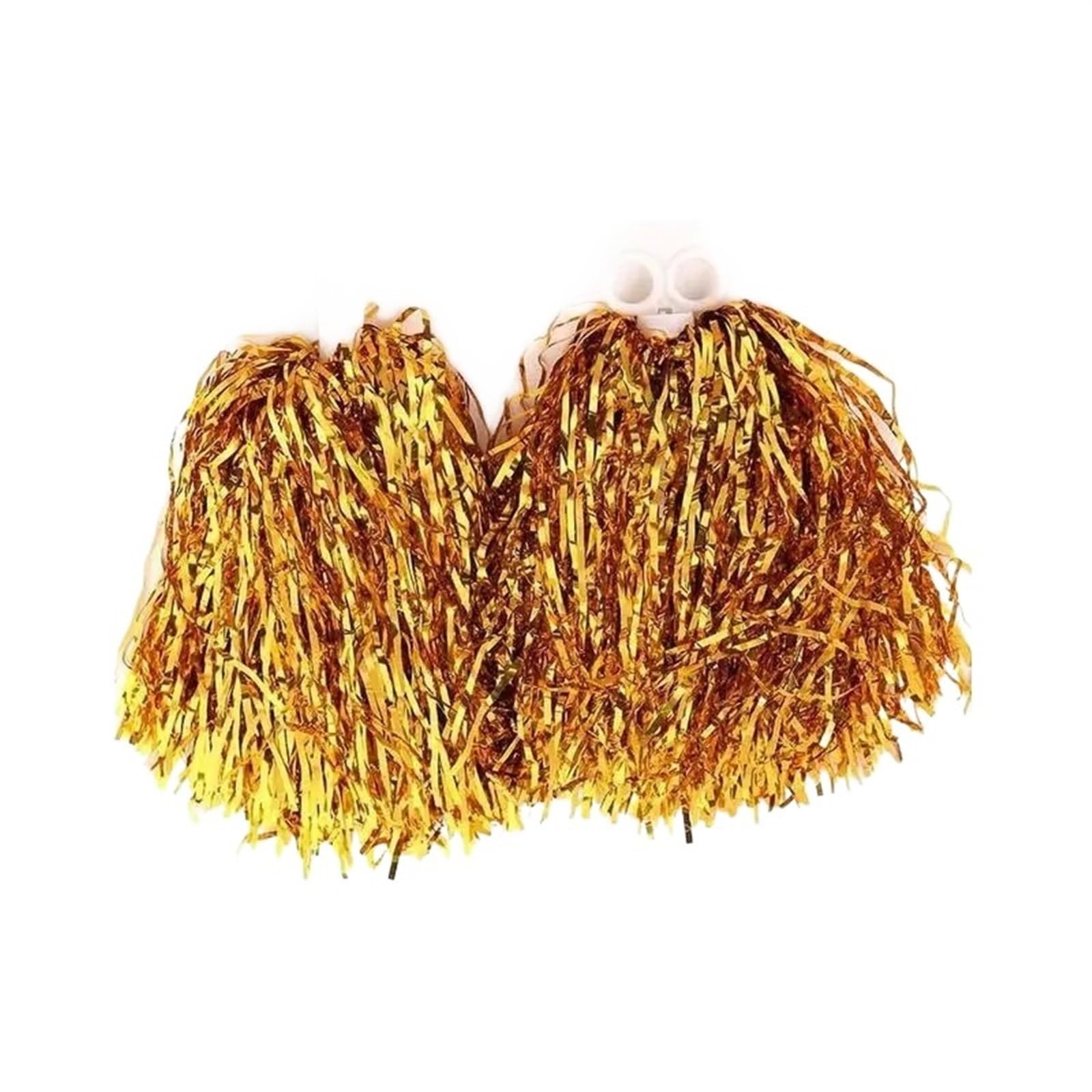 ZWCSHUU Cheerleader Pom Poms 2pcs Cheer Dance Sport Competition Cheerleading Pom Poms Plastic Cheerleader Pompoms For Girl(Gold)