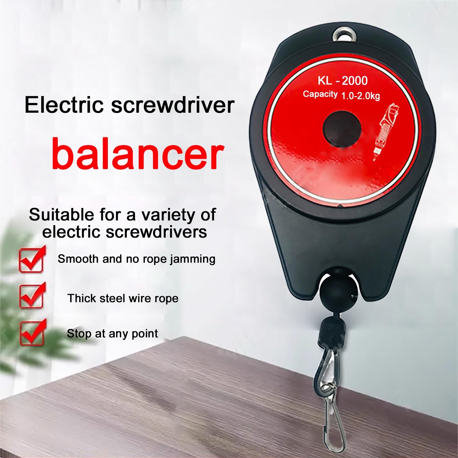 Equilibrador de resorte, Equipo colgante de soporte telescópico for línea montaje con herramientas accesorias for soldadura piezas(0.6 1.5kg)