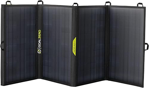 Goal Zero Nomad 50, panel solar monocristalino plegable de 50 vatios con 0.315 in + puerto USB, cargador portátil para generador de energía Yeti y