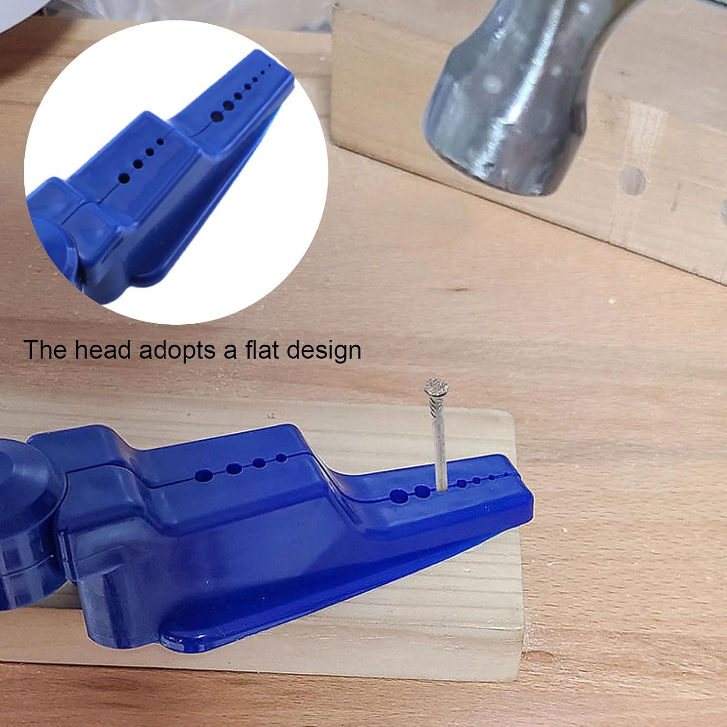 2 Pcs Nail Holder for Hammering, Plastic Pliers, Finger Safe for Hammer Nails in Slip Joint Pliers, Basic Repair and Woodworking Tools