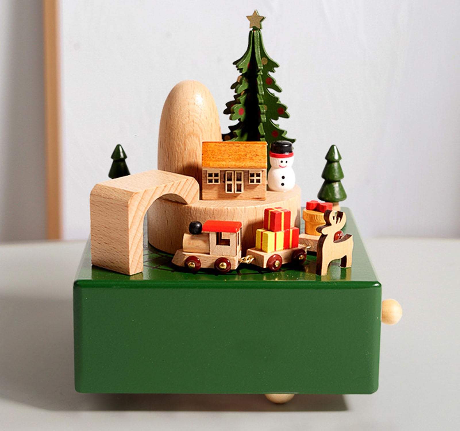 Cajita de Música de Tren de Navidad, Decoración de Recuerdo Musical