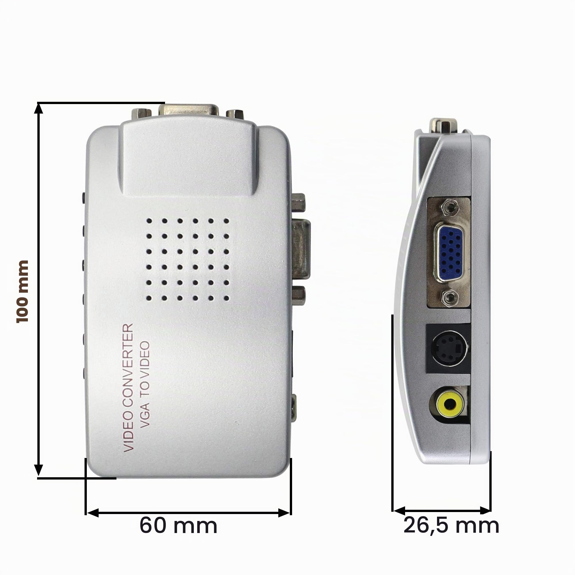 GINTOOYUN Adaptador VGA a RCA, convertidor AV Compuesto de S-Video a VGA, para HDTV, monitores, computadora portátil, computadora de Escritorio, PC. por Fengqlong