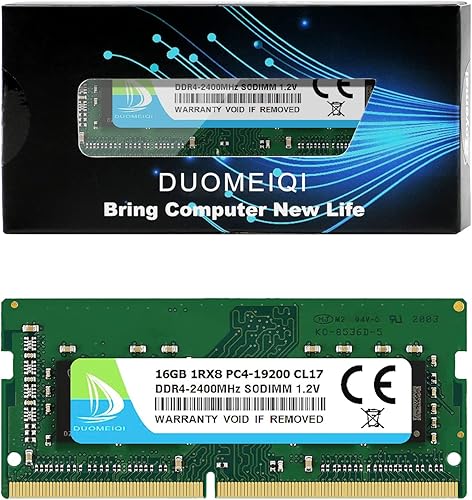 Miniatura 8 de DUOMEIQI 16GB 1rx8 DDR4 2400 MHz SODIMM RAM PC4-19200 (PC4-2400T) CL17 1.2V 260-Pin Non-ECC Laptop RAM Memory Module