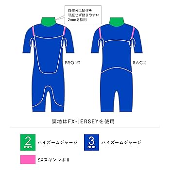 Amazon | FELLOW ウェットスーツ スプリング 3mm チェストジップ