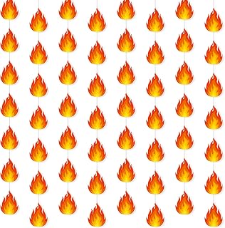 Xinnun Fire Party Decorations Flame Garlands Banners Firefighter Theme Banner Cutouts Ribbon Streamers for Fire Department Firetruck Rescue Camping Birthday Theme Party Office School Home Decor