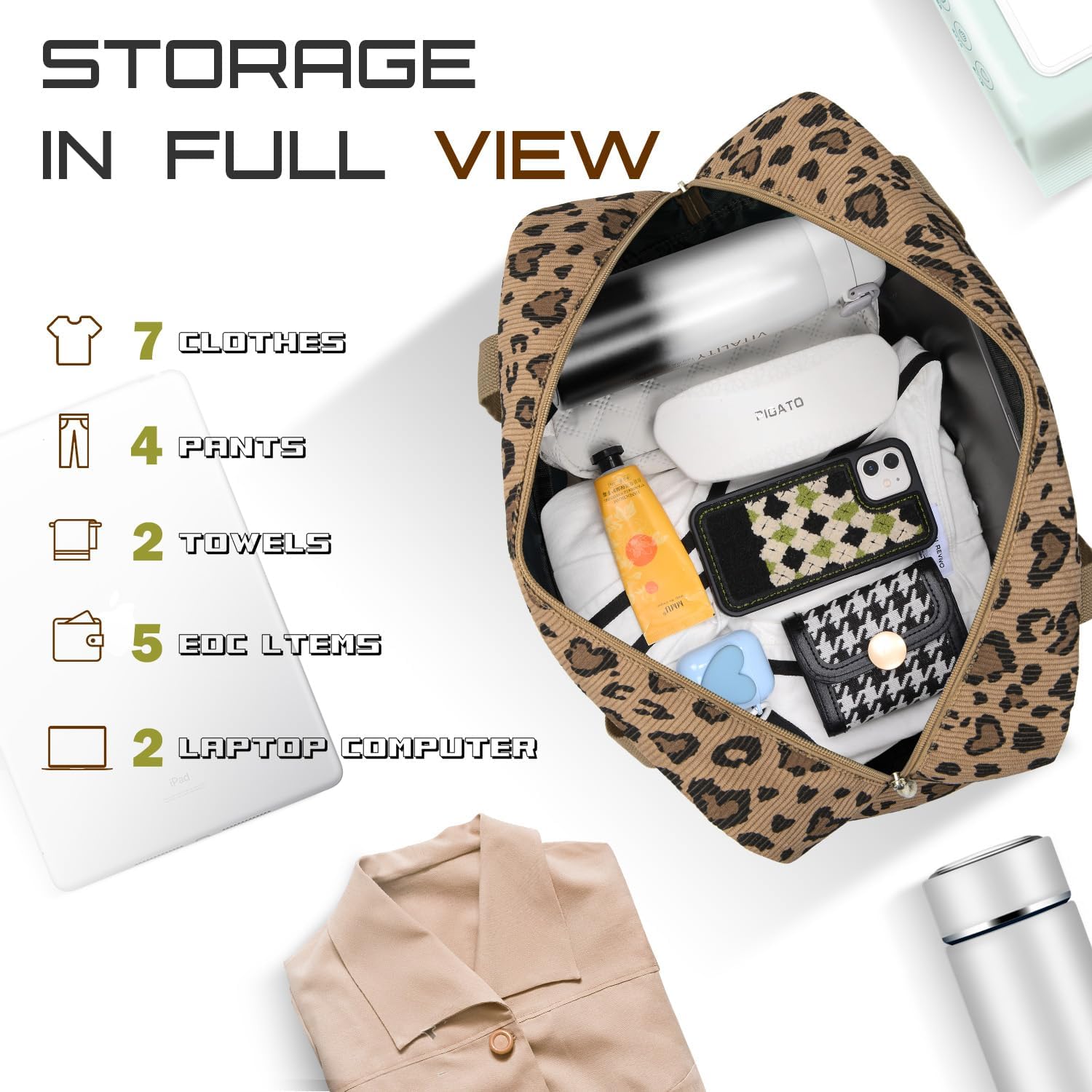 Travel Duffel Bag Foldable Weekender Overnight Bag for Men Women Lightweight Carry on Tote Bag For Spirit Airlines - Image 3