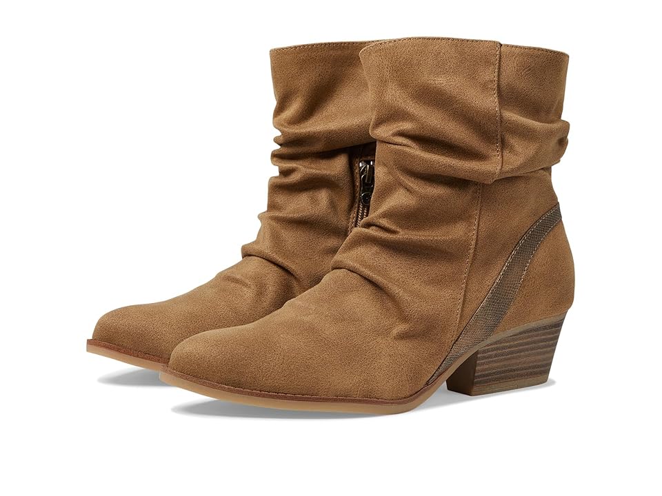 Blowfish Malibu Spur (Almond Oiled Vegan Suede/Bronze Roller) Women's Boots INTERNATIONAL SHIPPING