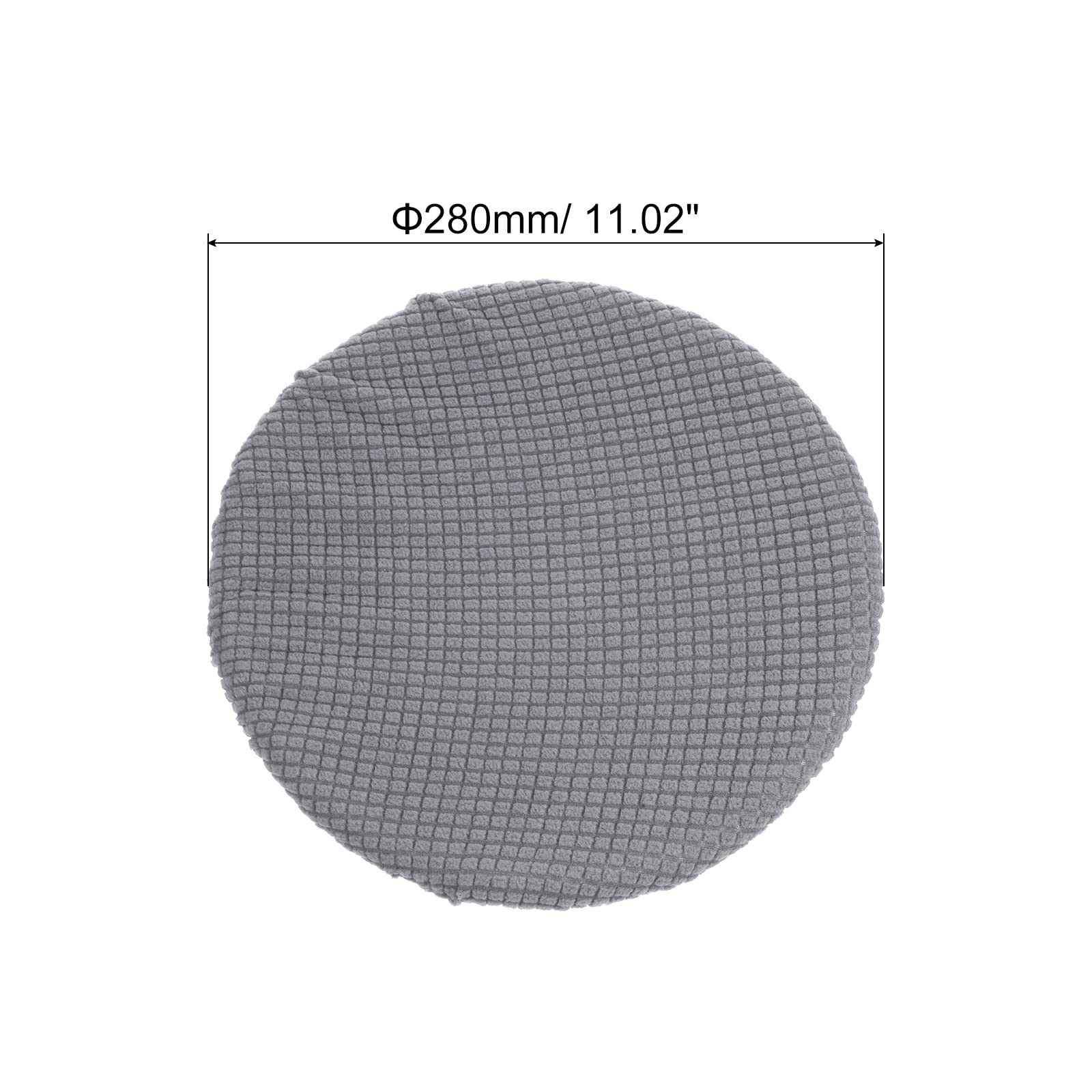 PATIKIL 11" Round Bar Stool Cover, Washable Elastic Stool Cover for Diameter 11"-13" Chair, Light Gray - Image 2