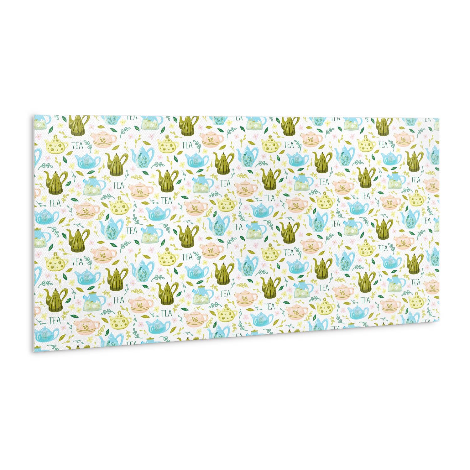 Panneaux autocollants cuisine PVC 100x50cm étanches au design Théière