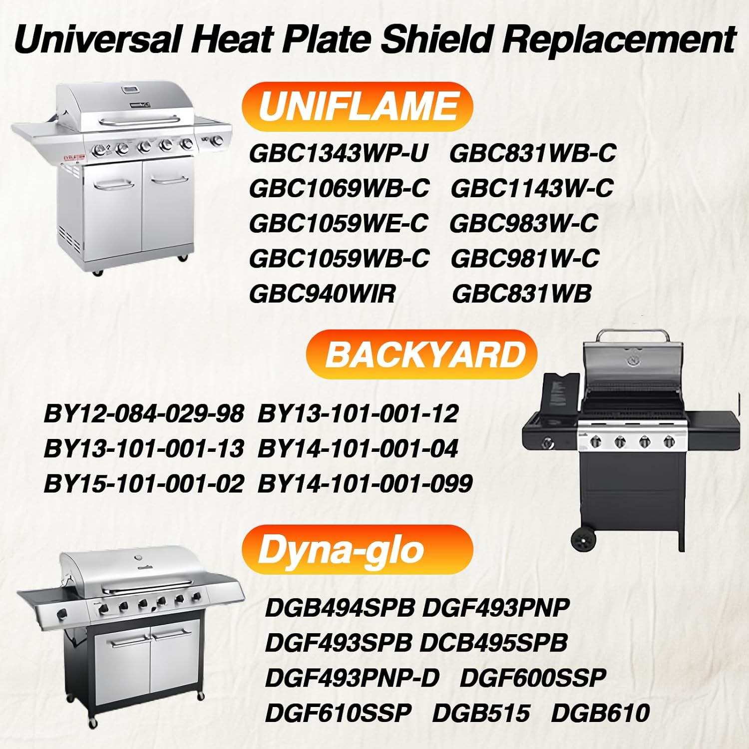 Universal Heat Tents Replacement for Charbroil, Nexgrill, Backyard,Expert Grill,Stainless Steel Adjustable Heat Plate Shield for Brinkmann,Flavorizer Bar, Flame Tamer Burner Cover,4 Pack BBQ Heat Tent