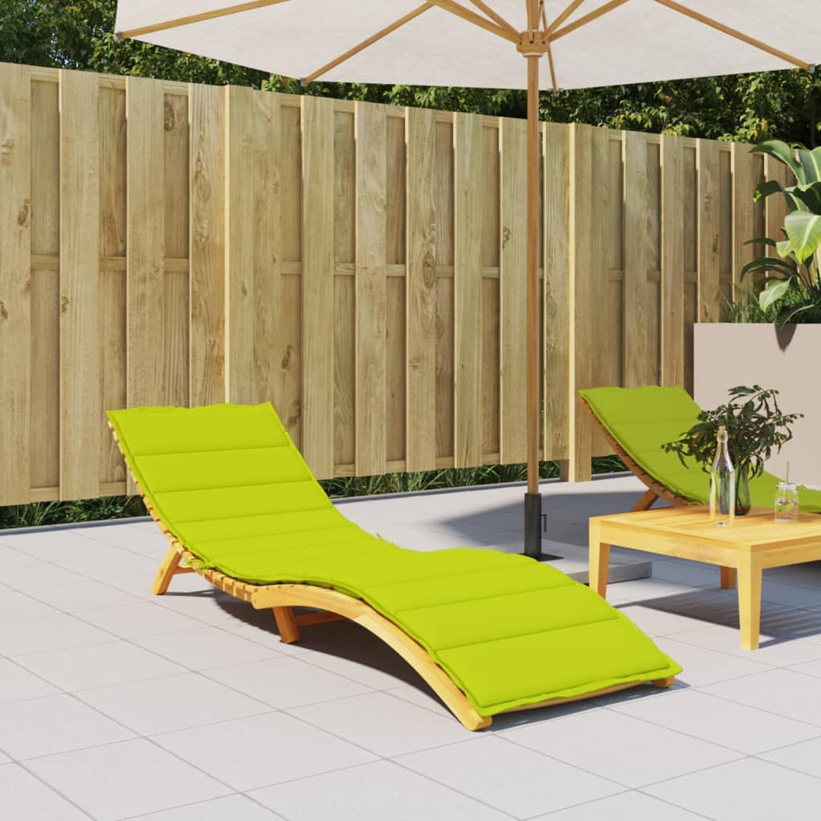 Chaduof Cojín de Tumbona de Tela Oxford Verde Claro 200x60x3 cm, Cojin Tumbona Exterior, Colchonetas para Tumbonas, Colchoneta Hamaca, Cojín De Silla De Hamaca, Colchón para Tumbona