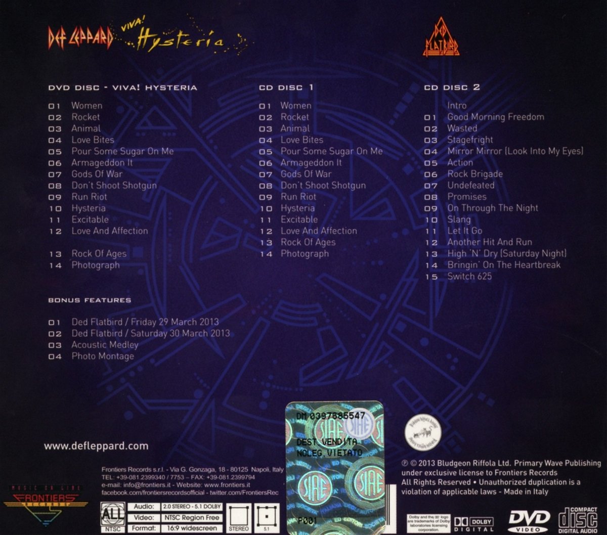 Viva Hysteria -Deluxe Edition (Cd/Dvd)