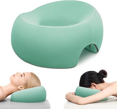 Face Down Pillow for Massage - Eye Surgery Face Pillow, Suitable for Massage Beds and Home Sleep, with Memory Foam, and Removable Pillowcase Green