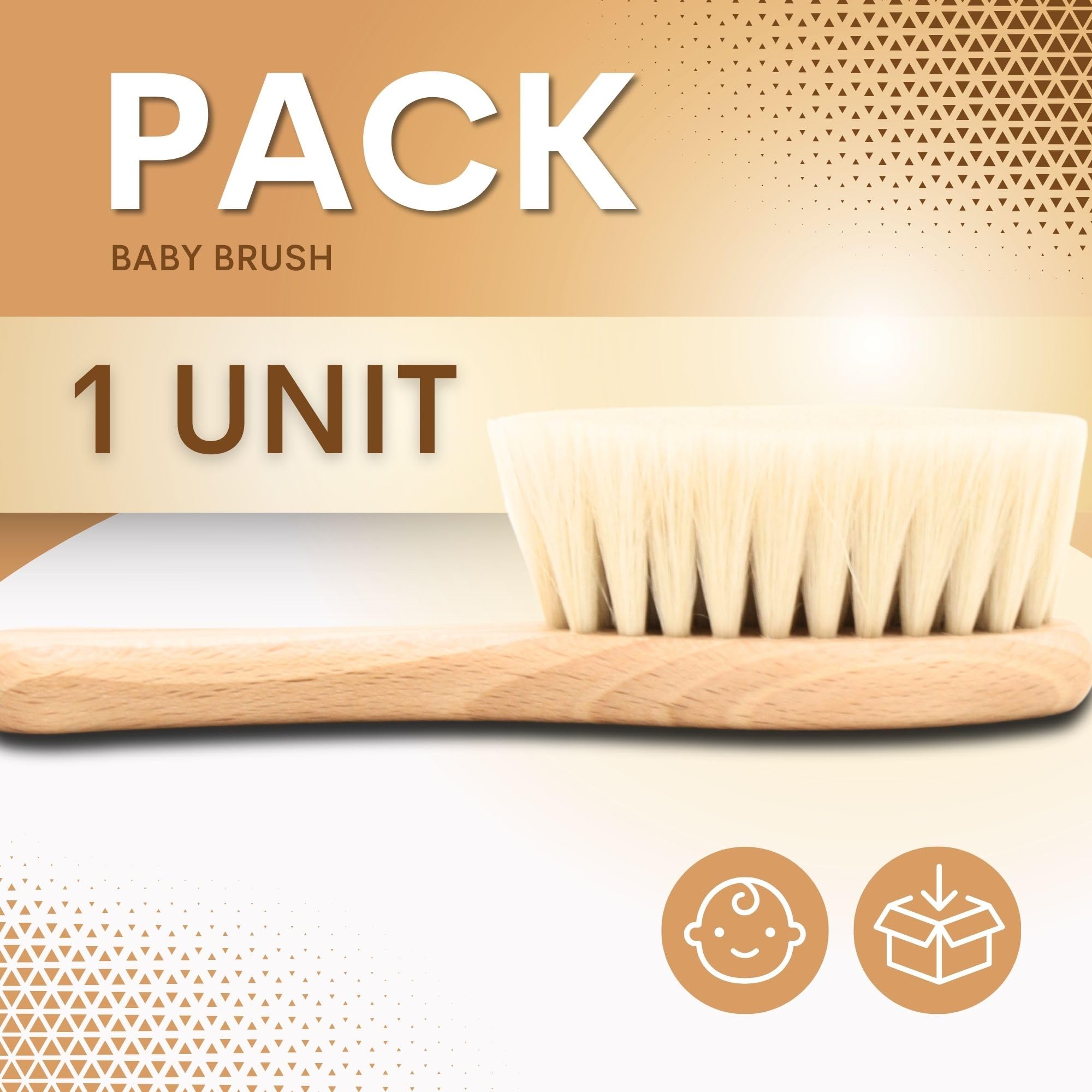 DOJA Barcelona Brosse en Bois pour Massage Bébé pour Soin Capillaire Efficace - Brosse à Cheveux Bébé aux Poils Extrêmement Doux - Brosse Bois pour Utilisation Aisée - Toilettage Nourrissons