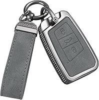 Vista 20 de YO&YOYE Compatible con funda para llavero VW Volkswagen con llavero protector de llave de cuero