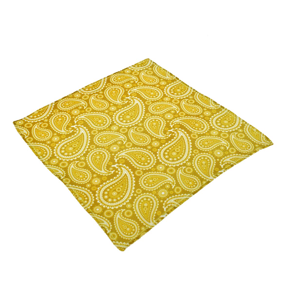 Prestige Giftware Gifts Mustard Yellow Paisley Design Pocket Square