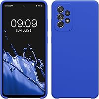 Vista 22 de kwmobile Funda compatible con Samsung Galaxy A52 / A52 5G / A52s 5G - Funda de Teléfono de Silicona TPU con Acabado Suave - Arrecife Azul