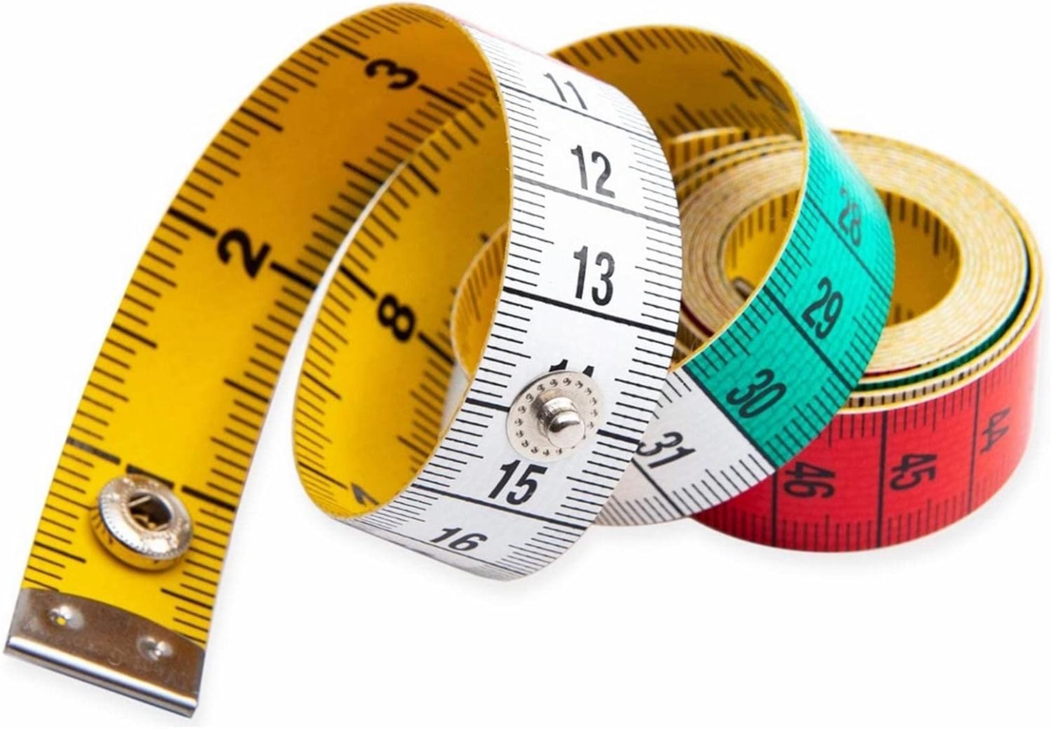 Tape Measures， Quality Soft Tape Measure Tailor Tape with Snap Fasteners Body Measuring Ruler Needlework Sewing Tool