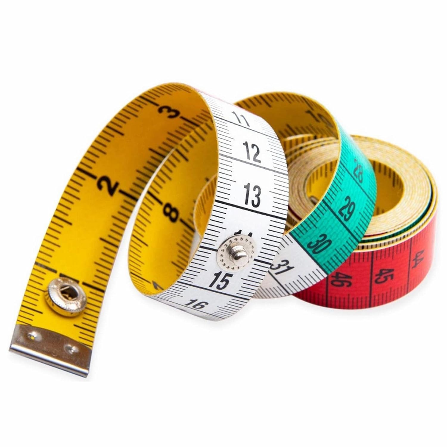 Tape Measures Quality Soft Tape Measure Tailor Tape with Snap Fasteners Body Measuring Ruler Needlework Sewing Tool