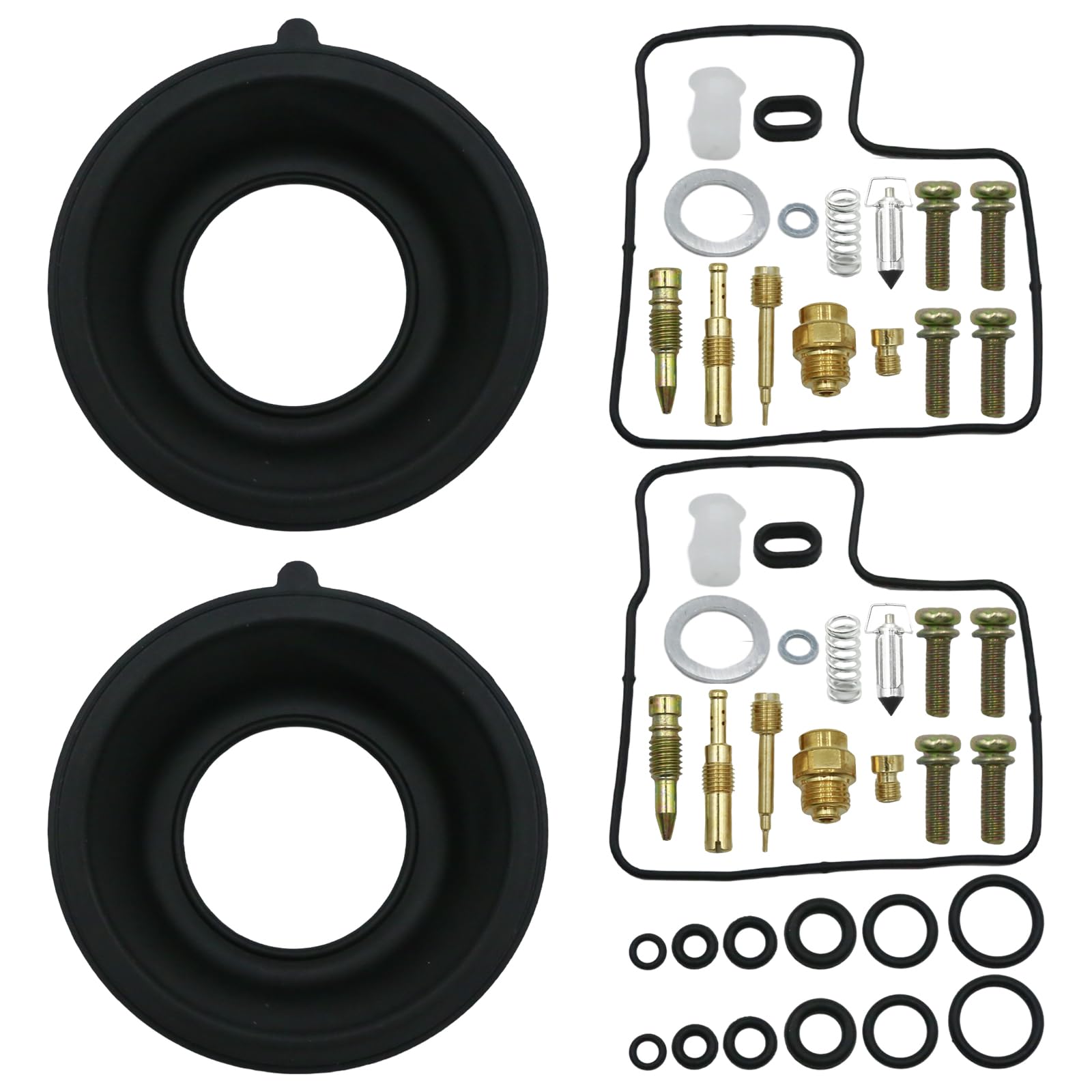 SYOWADA 2 Pack Carburetor Repair Kit, Carb Rebuild Kit with Float Diaphragm, Replacement for Honda Shadow Spirit 1100 VT1100C 1997 1998 1999 2000 2001