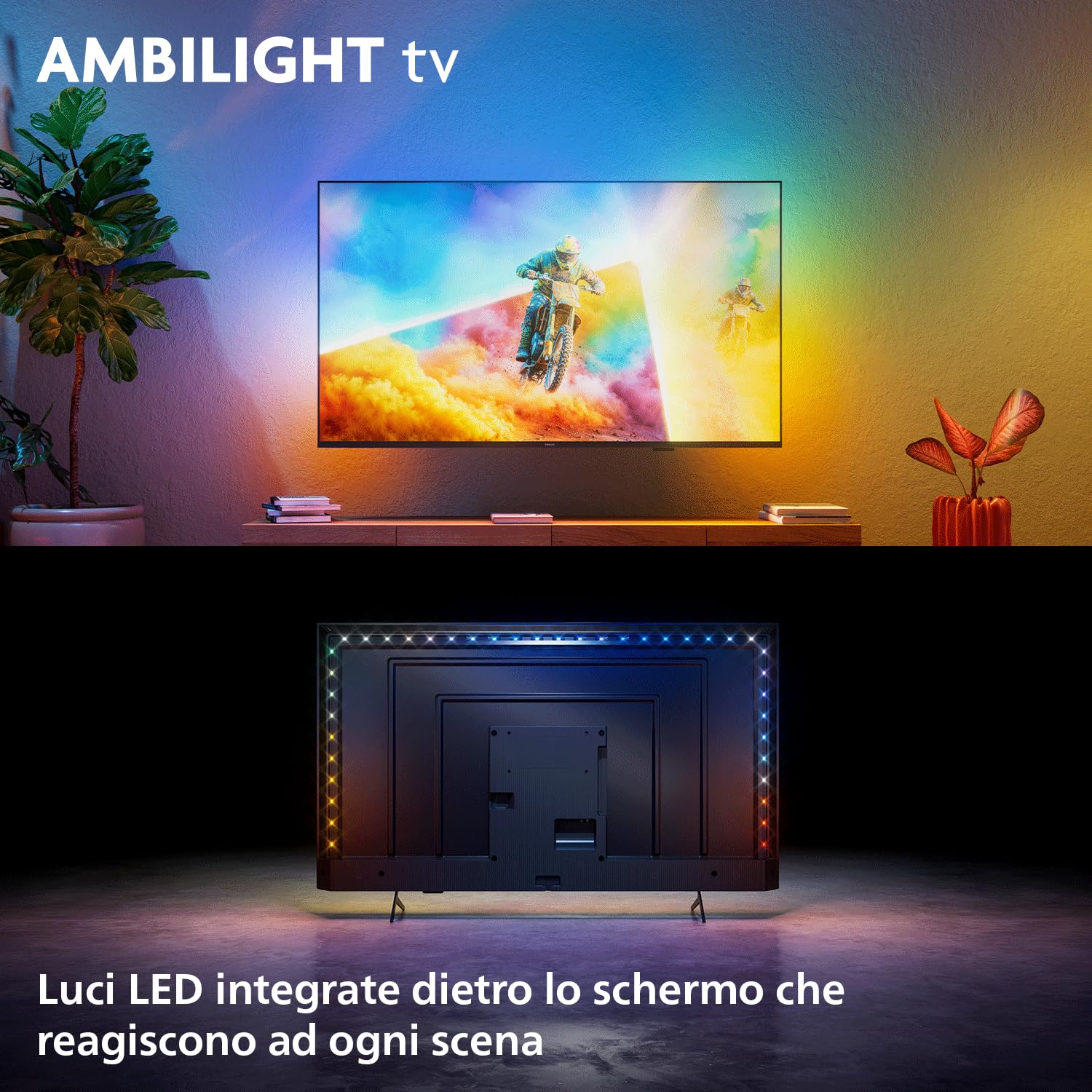 PHILIPS 65PQS8501/12 65 Inch Ambilight 4K QLED Smart TV, Pixel Precise Ultra HD, Titan OS, Dolby Atmos Sound