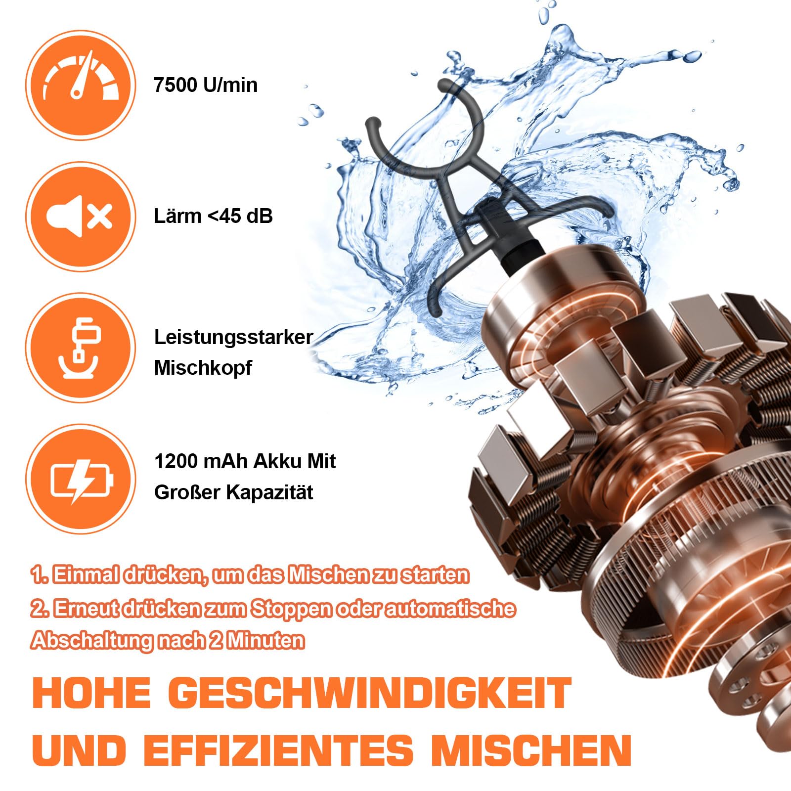 Elektrischer Shaker, Shaker Elektrisch 700ML, Protein Shaker Elektrisch mit Pulverfach für Potein Pulver und Milchshak, Tritan BPA-frei, Schwarz