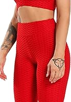 Vista 19 de SEASUM - Pantalones de yoga de cintura alta para mujer, con control de abdomen y realce de glúteos, leggings favorecedores para entrenar y correr