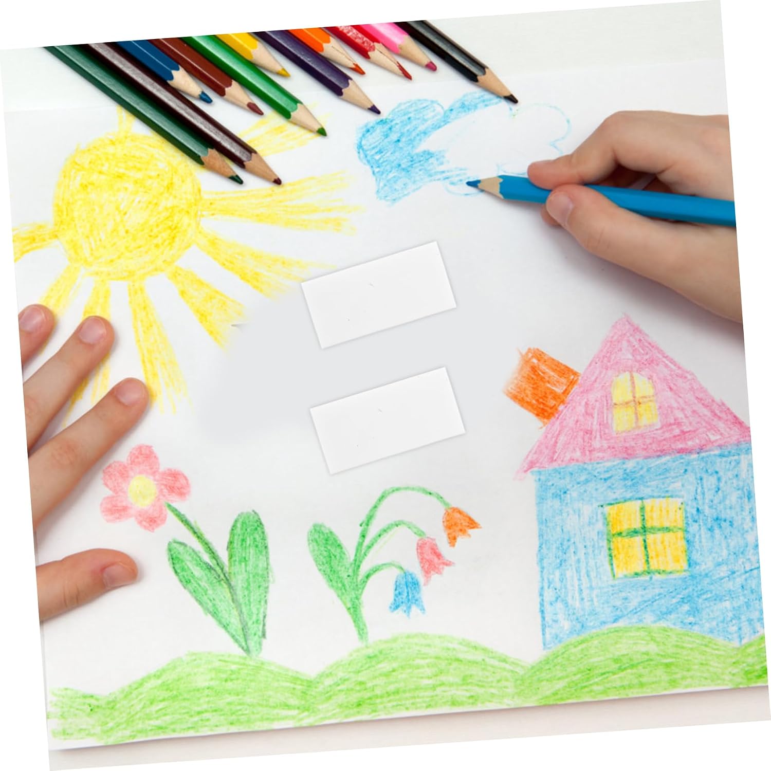20pcs White Erasers: Soft Rectangular Block Eraser for Art Sketching Drawing School Supplies for Kids Students Artists