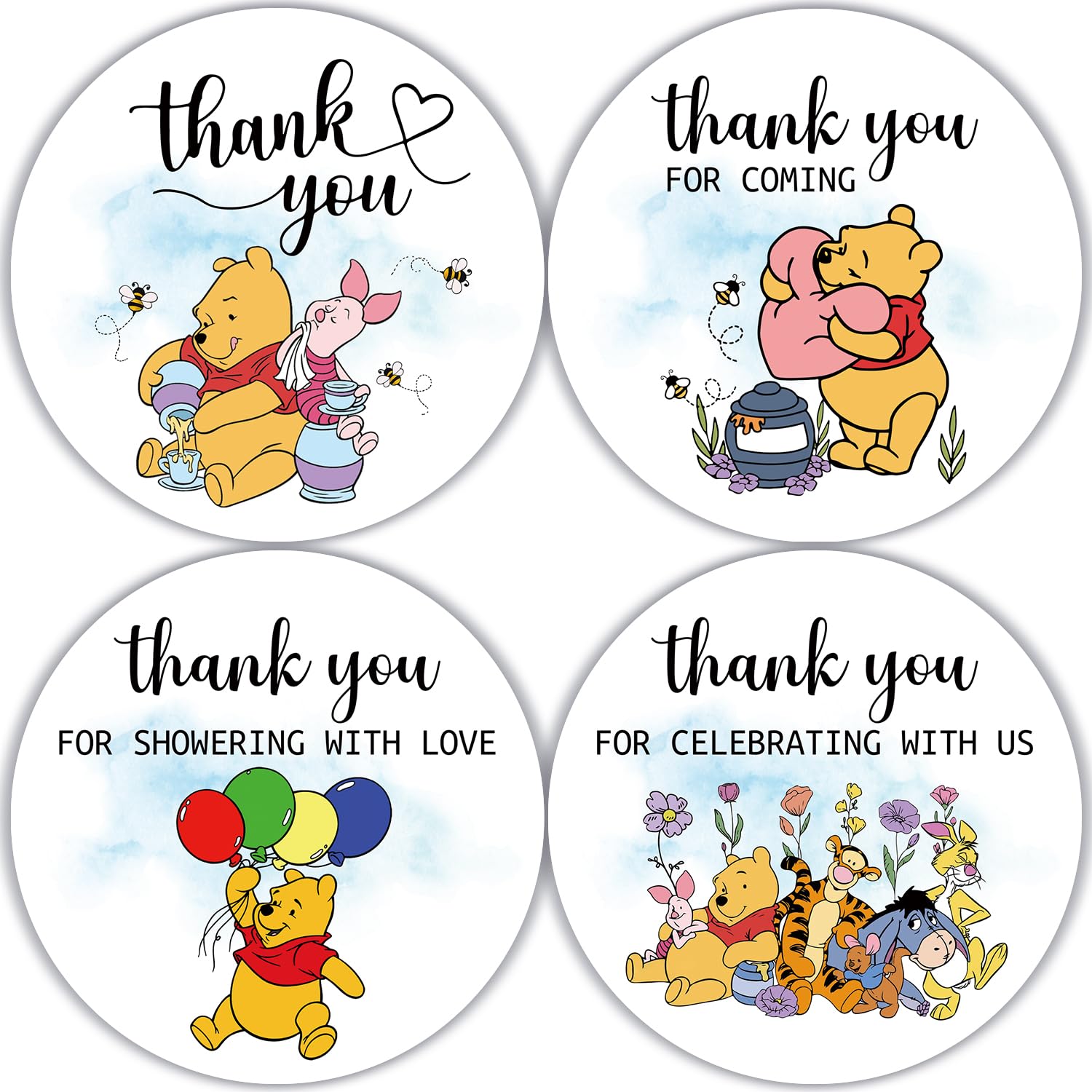 Cgvovgr 80Pcs Funny Jungle Safari Themed Thank You Stickers, Honey Jar Stickers for Labels Sticker Birthday Decorations, 2 Inch