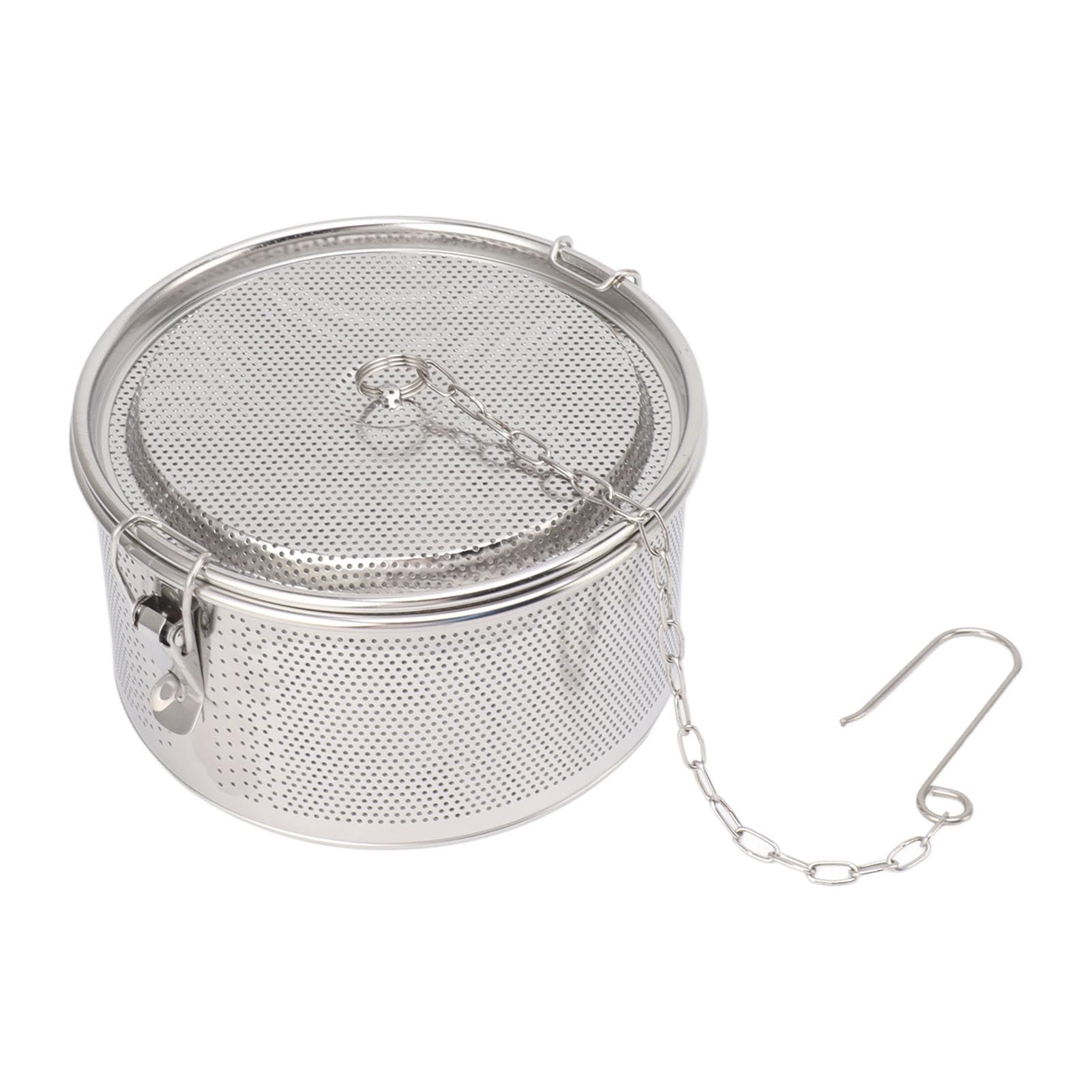 Soup Strainer, Tea Strainer with Hanging Chain Stainless Steel Tea Balls Filter Tea Infuser for Filtering Soups, Teas (Diameter 18cm/7.1in)