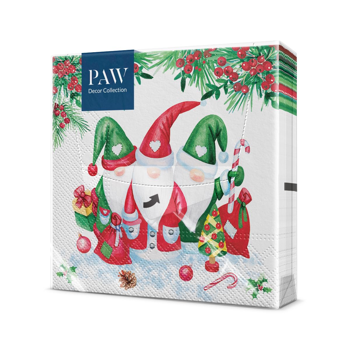 PAW - Servilletas de Papel 3 Capas (33 x 33 cm) | 20 Unidades | Servilletas de Navidad con motivos invernales y navideños | Ideales para la mesa festiva | Color: Christmas Atmosphere — view 41