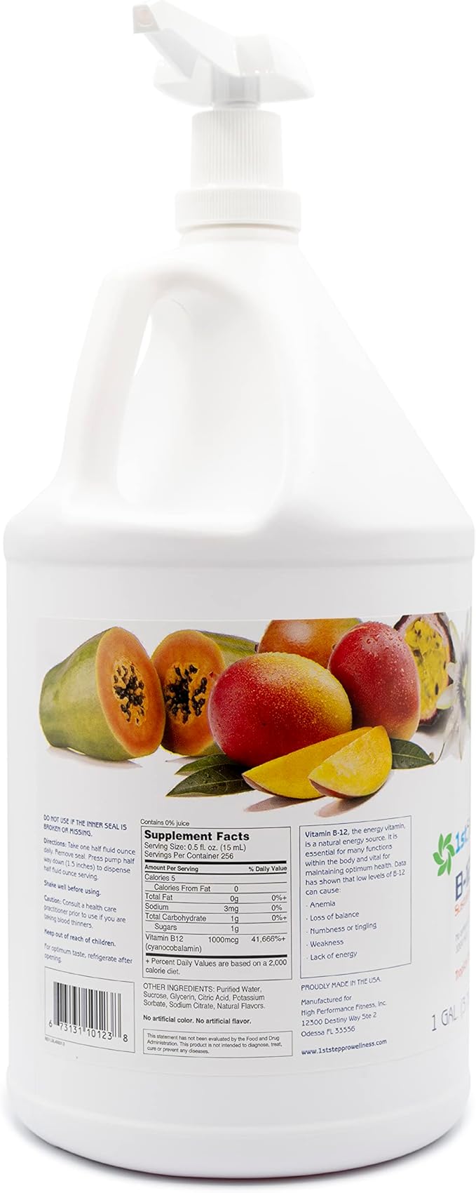 1st Step for Energy B12 Tropical Blast 128 fl oz (1 gal) miniatura 3