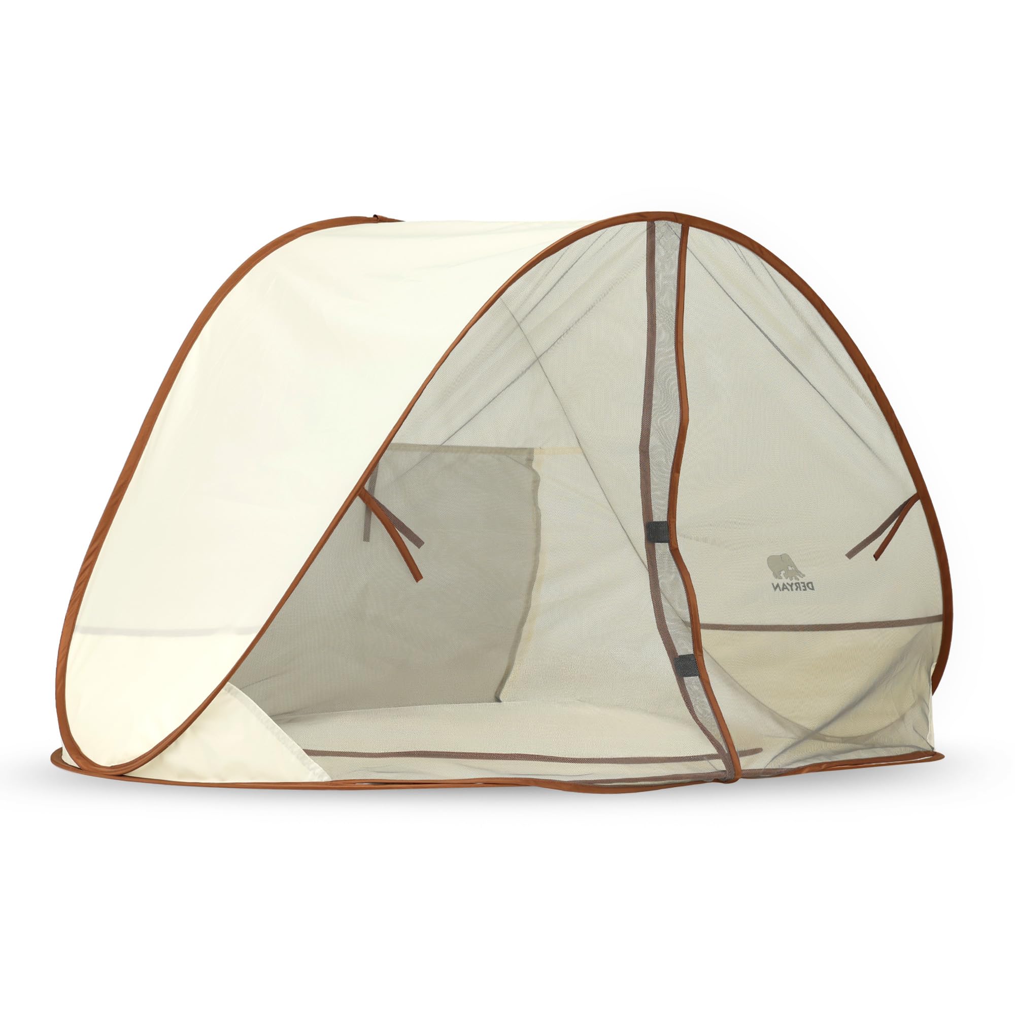 Deryan Kinderpool Pop-Up 3-in-1 – Baby Pool mit UV-Schutz 50+ – Faltbares Kinder Schwimmbecken – Inklusive Tragetasche – Leicht, Kompakt & Tragbar – Sand
