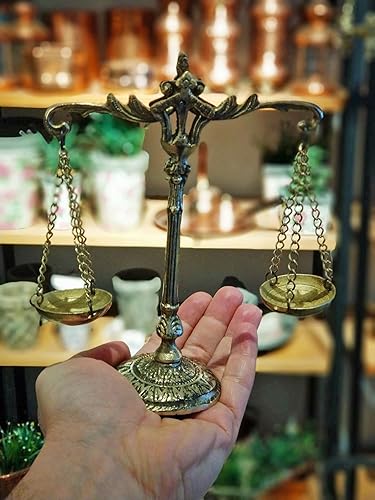 Miniatura 3 de Escala de abogado de latón de la justicia Libra, soporte de báscula de equilibrio de peso, decoración de escritorio de oficina, regalo para juez