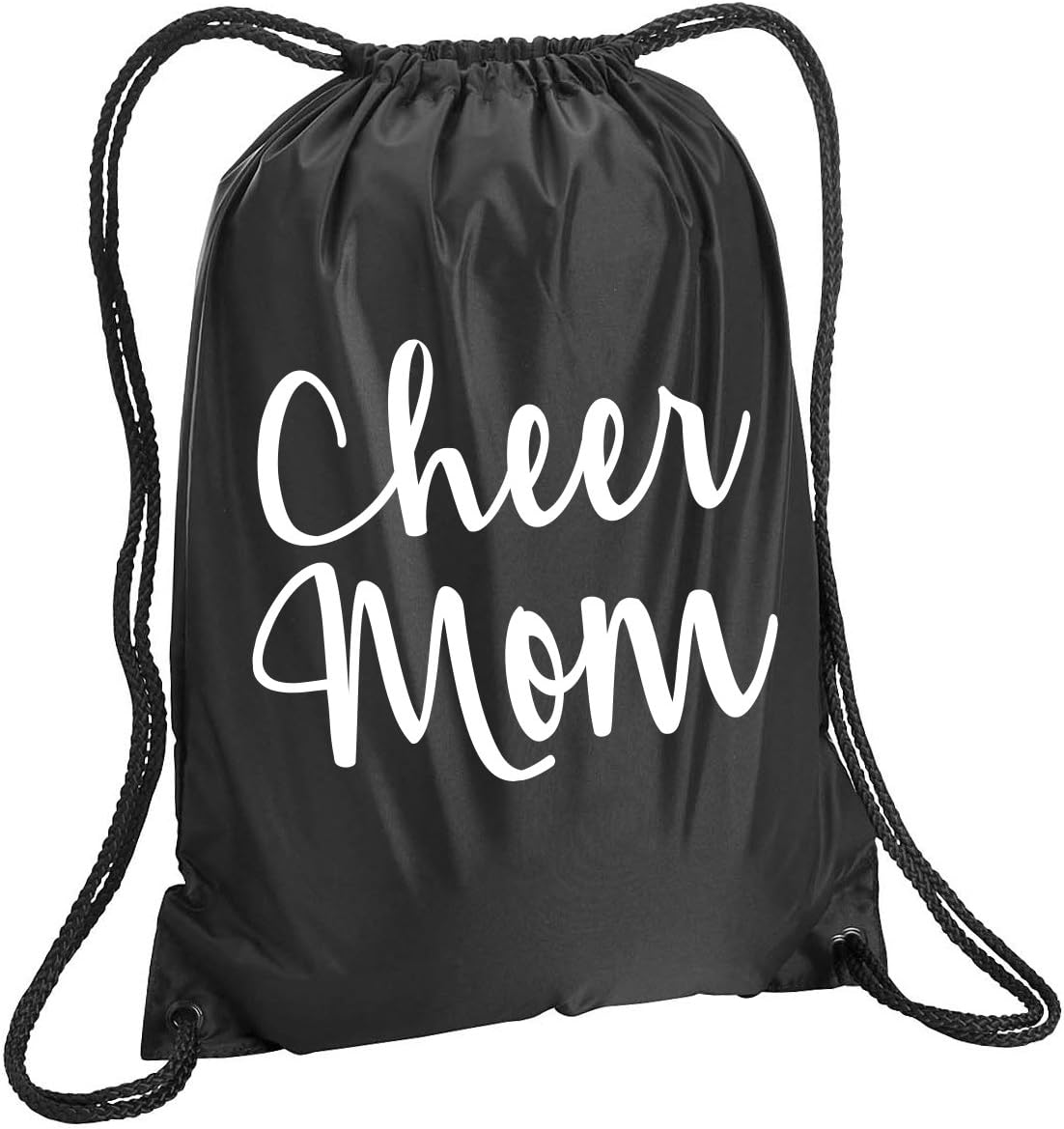 Cheer Mom Cinch Pack in Black Large 17x20 Clothing