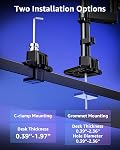 MOUNTUP Dual Monitor Stand Fits 49 45 42 40 39 34 32 Inch Screens, Heavy Duty Dual Monitor Arm Holds 7.7-44 lbs, Vertical Stacked Monitors Mount, Full Motion, Height Adjustable, VESA Mount
