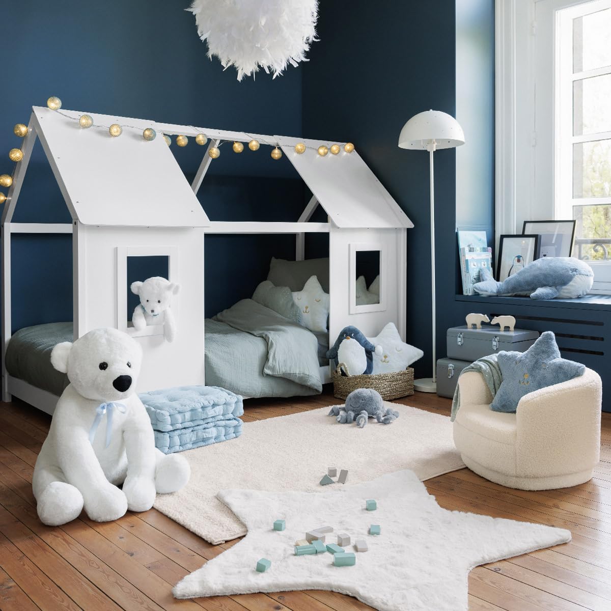 Atmosphera - Fauteuil Enfant - Bouclette - Blanc
