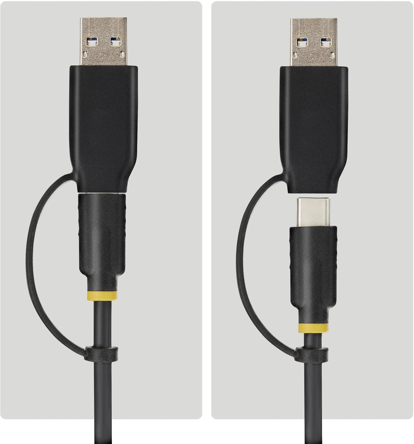 StarTech USB-C/USB-A to M.2 NVMe and 2.5in/3.5in SATA Adapter, 10Gbps, Tool-Free External SSD Hard Drive Reader, B+M/M-Key