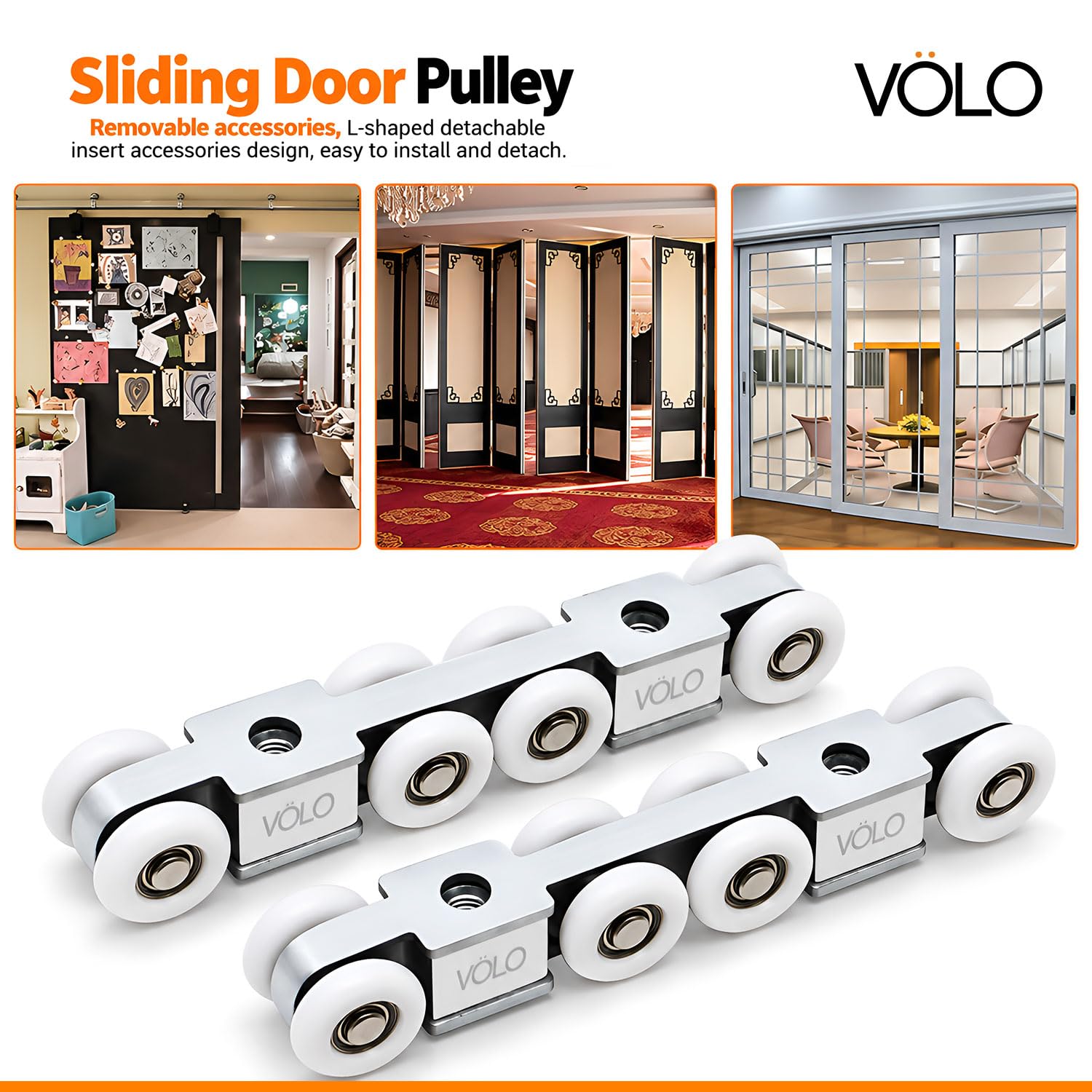 Volo 8 Wheel Door Roller - Silent & Smooth Sliding -6 Volo 8 Wheel Door Roller - Silent & Smooth Sliding -6