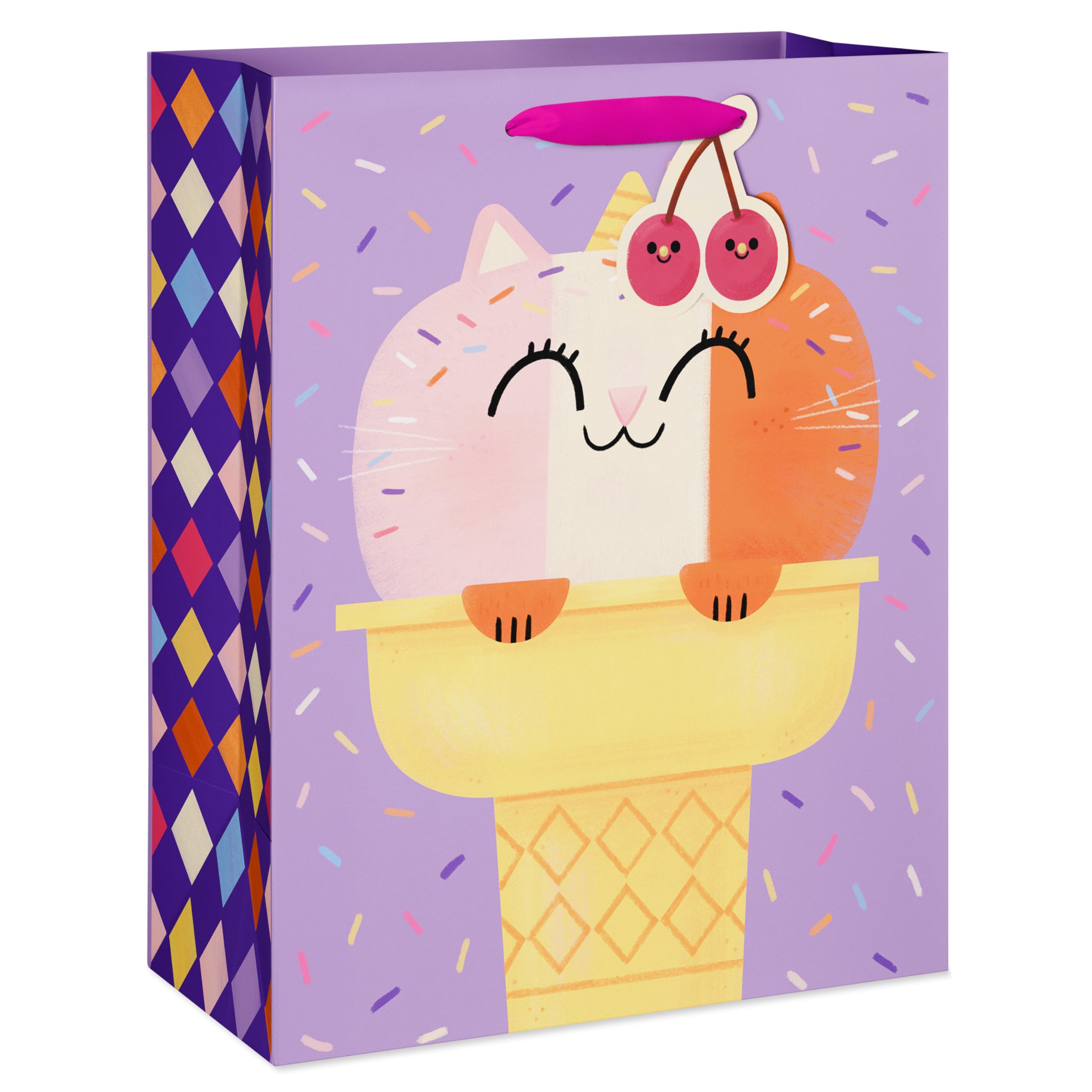 American Greetings 3 Große Geschenktüten Für Kinder – 33 Cm Hoch, Mit Satinband-Griffen, Hai/Katze/Hund Design | Für Geburtstage, Partys