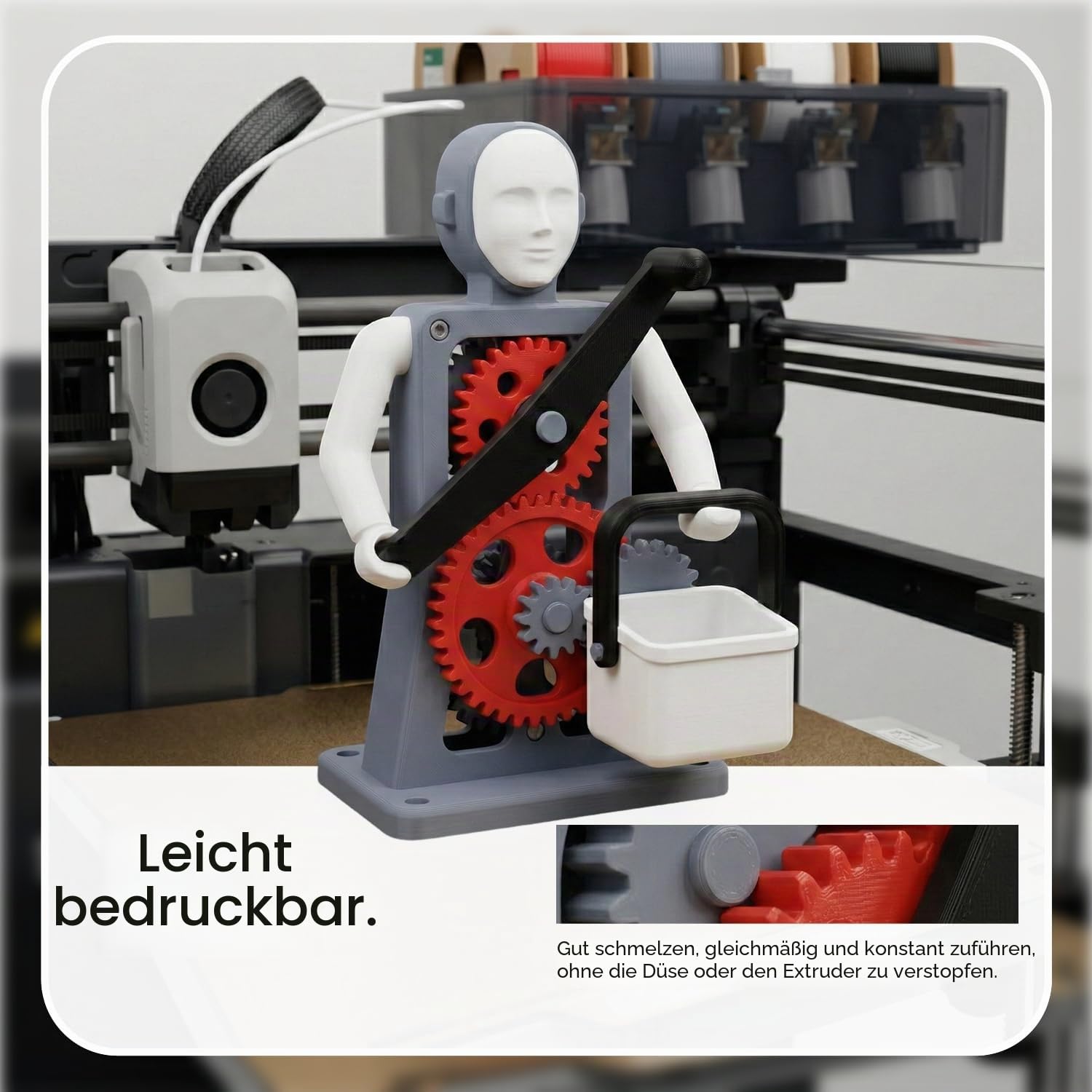 eSUN PLA+ Refill Filament 1.75mm, Schwarz, 4KG | Refill PLA Plus Spoolless 3D Druck Filament, Maßgenauigkeit +/- 0.03mm, 1 kg pro Spule, 4 Spulen für 3D Drucker