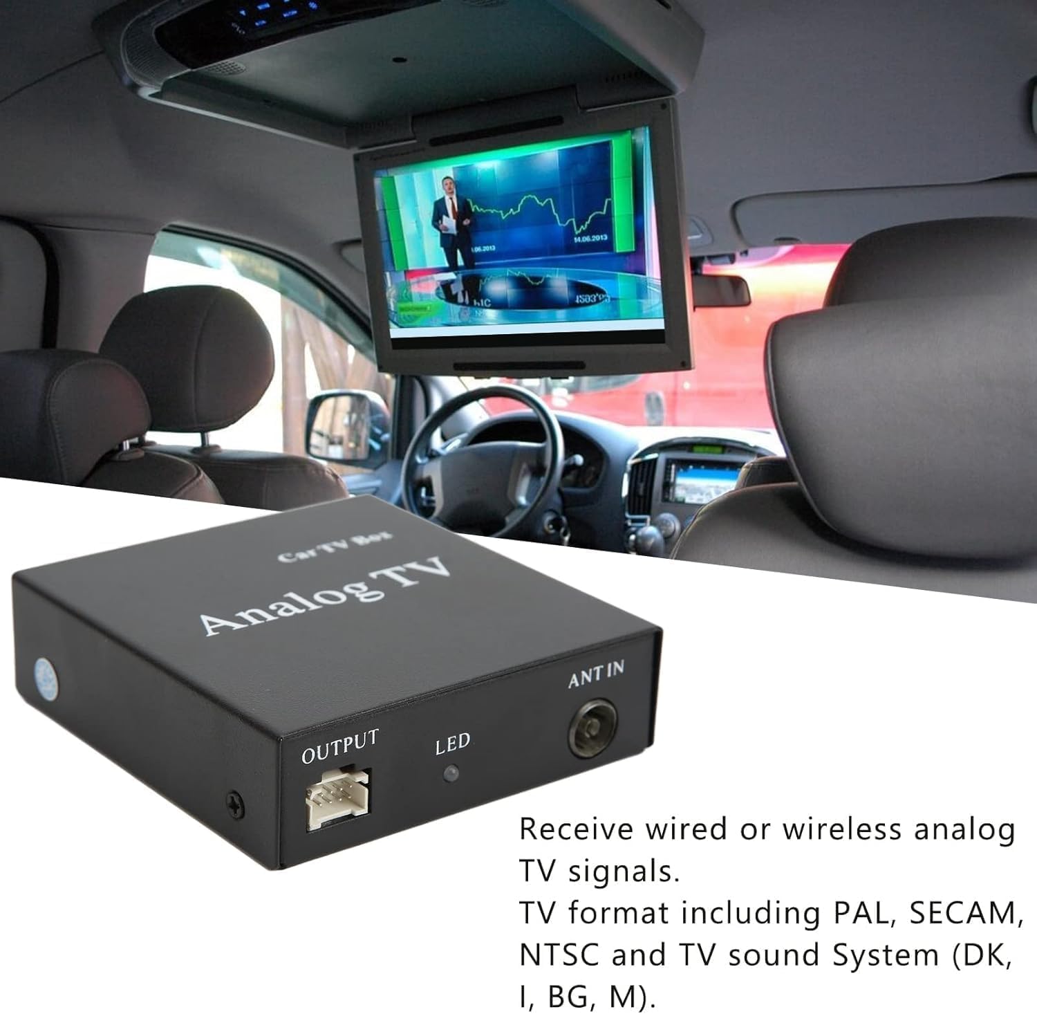 Récepteur de Télévision Numérique Aramox, Boîtier de Télévision Analogique de Voiture Récepteur de de Télévision DVD Mobile PAL SECAM NTSC Système Complet D'affichage