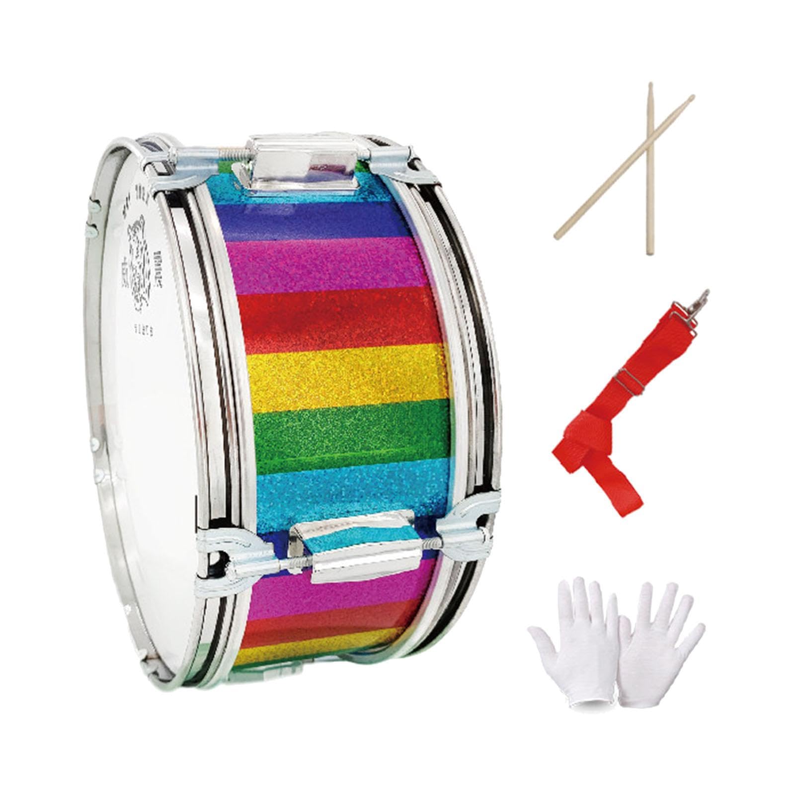 Rullante, Strumento Musicale Dai Brillanti con Bacchette, Guanti E Tracolla per Principianti, Bambini E Adulti, per Esercitarsi nel, 11 Inch