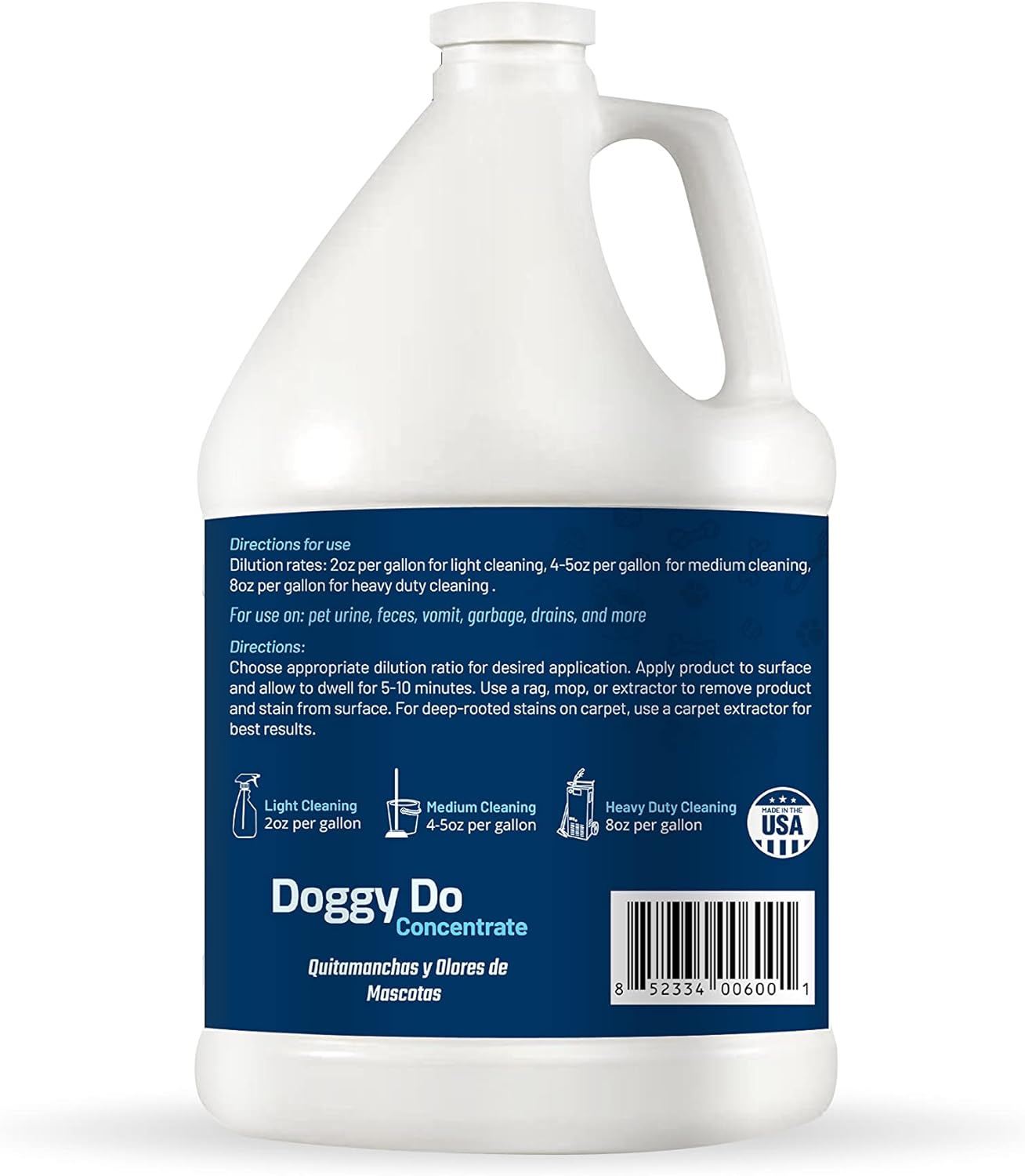 Pet Carpet Shampoo with Enzyme Odor, Urine, and Stain Eliminator - 1 Gallon