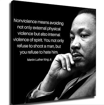 AmNooL Martin Luther King Jr Famous Inspirational Quote Poster Canvas Wall Art for Living Room Decoration Hallway Bedroom Prints Home Decor 08x08inch,Unframed