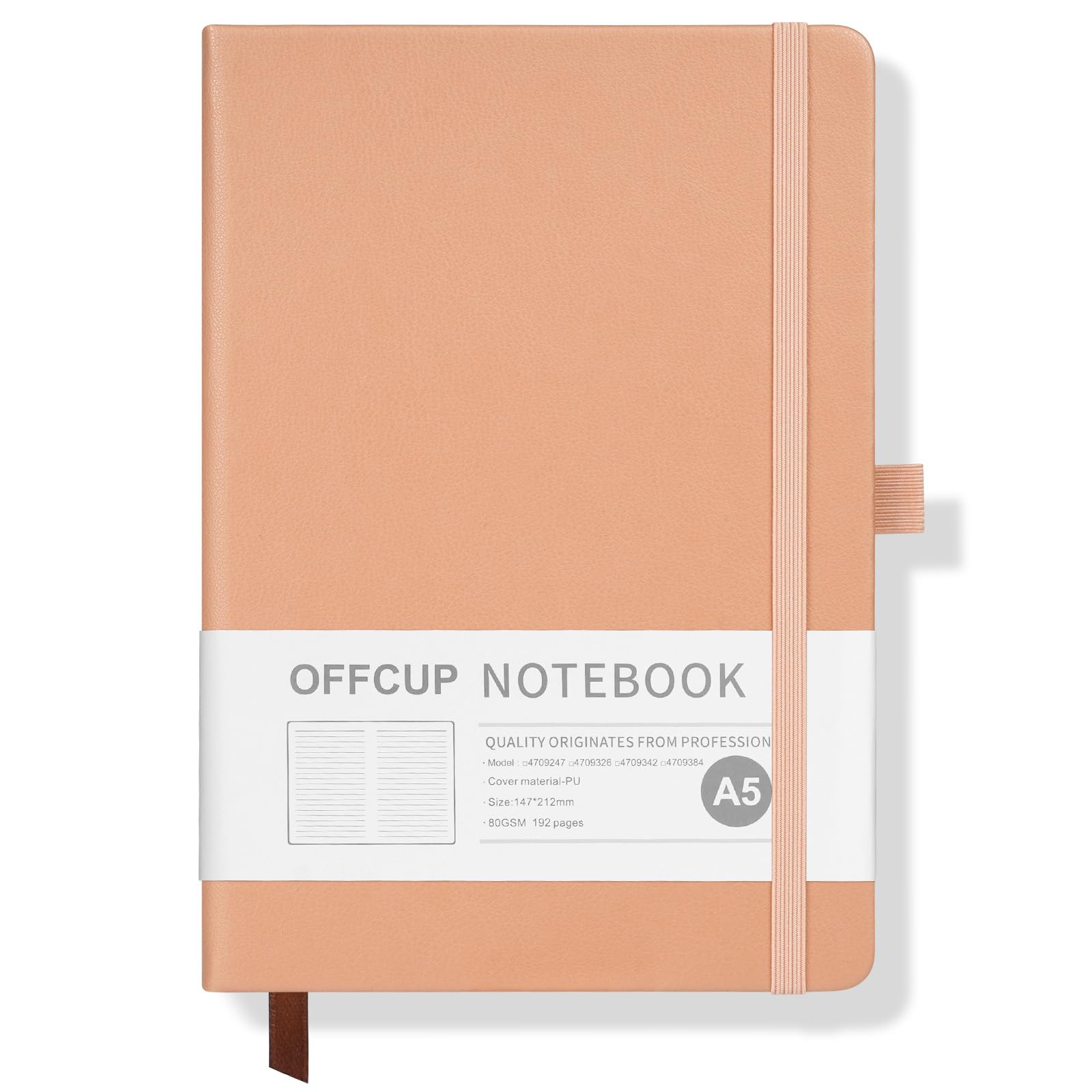 OFFCUP A5 Notebook, A5 Journal Lined Notebook with 192 Pages Premium Paper