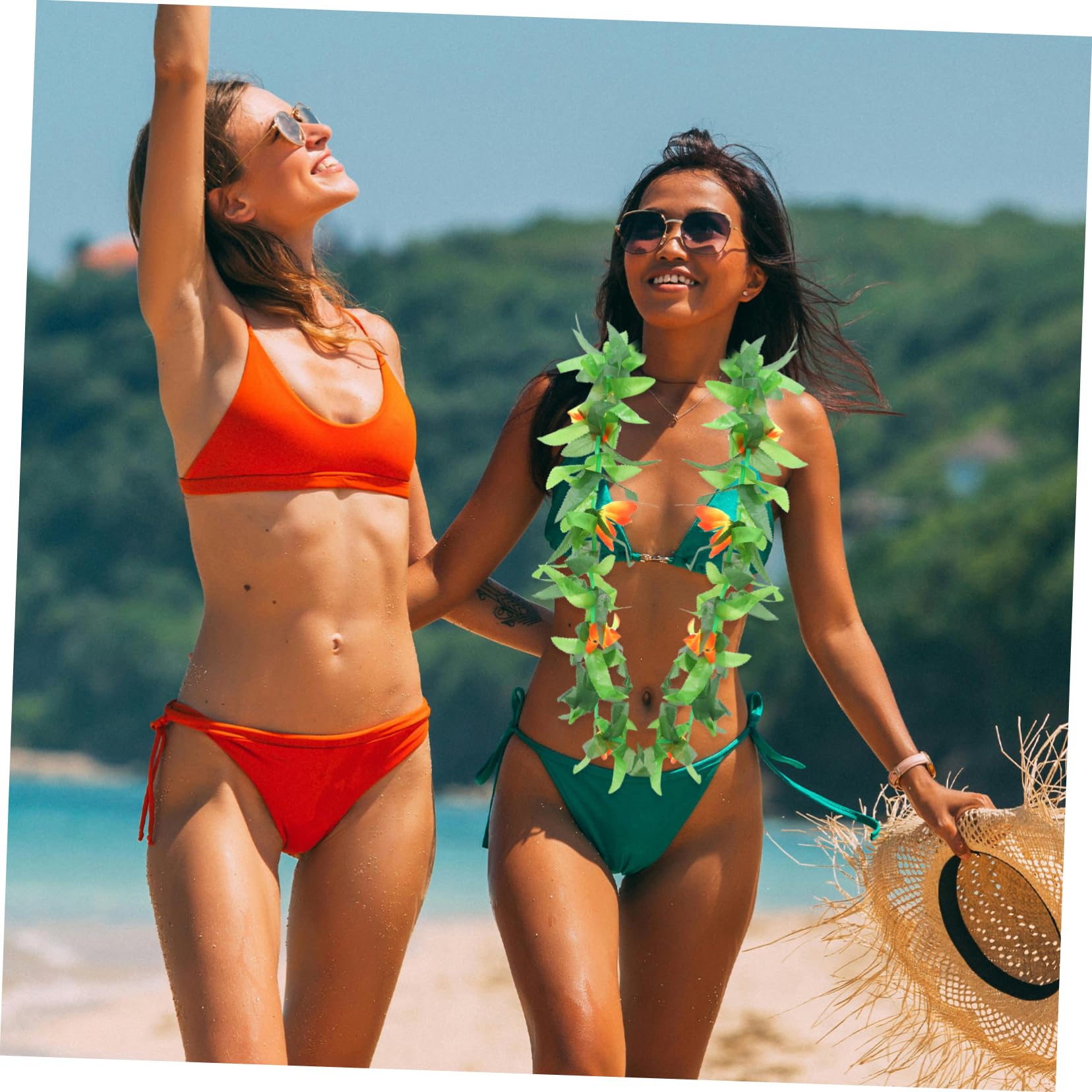 PRETYZOOM 2 Set di Ghirlande di Fiori Hawaiani Fermagli per per Decorazioni per Feste in Spiaggia