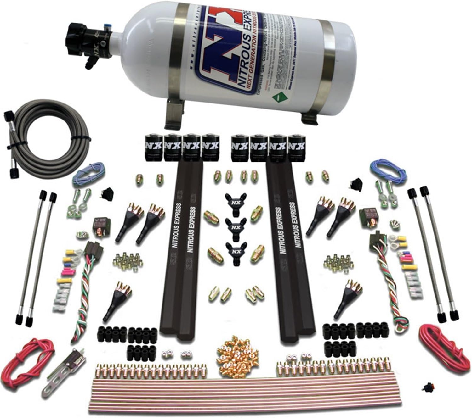 Nitrous Express 90096-10 150-750 HP 6-Cylinder SX2 Direct Port System with 10 lbs. Bottle