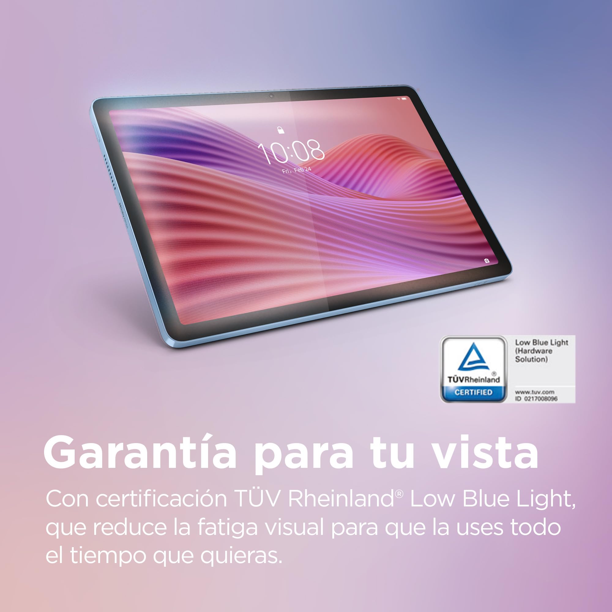 Lenovo Tab – Tablet 10.1" WUXGA (MediaTek Helio G85, 4 GB RAM, 128 GB, 60 Hz, 2 Altavoces, Wi-Fi 5, Bluetooth 5.3, Android 14) Color Azul Polar – Incluye Case Transparente con Soporte Incorporado — view 7