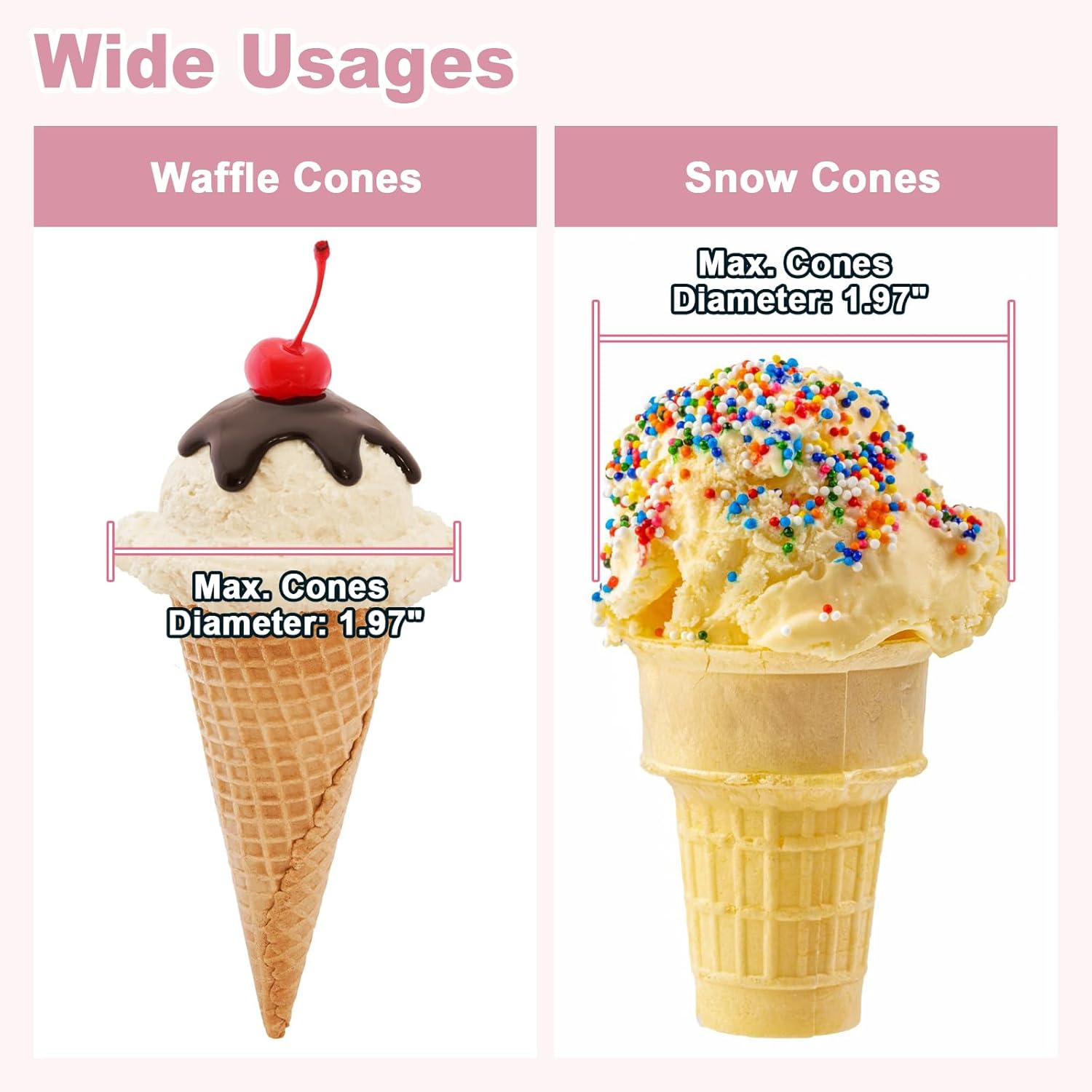 Acrylic Ice Cream Cone Holder - 9 Holes Cabinet With 10 Cups, Display Case Stand for Cones, Desserts, Sushi